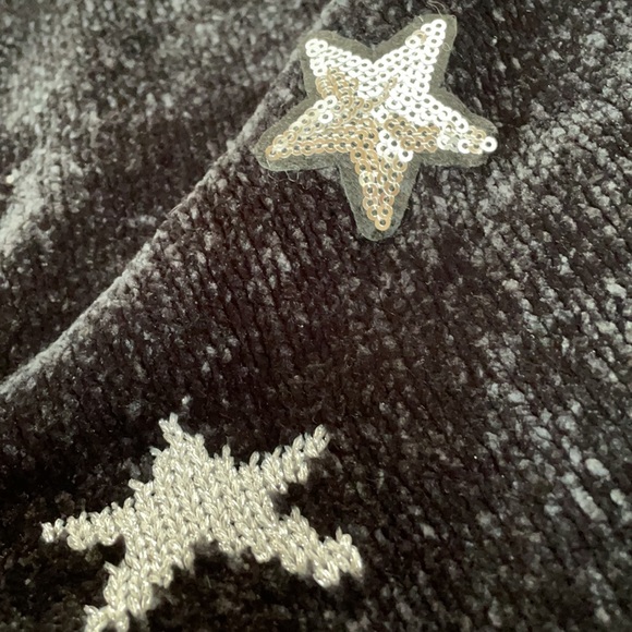 Style and Co sweater Black Chenille Sequin Star - Picture 6 of 6